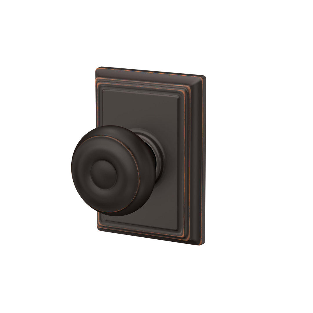 Georgian Knob with Addison Trim Hall and Closet Lock Schlage 
