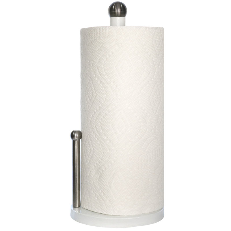 Porte-serviettes en papier sur pied, Blanc