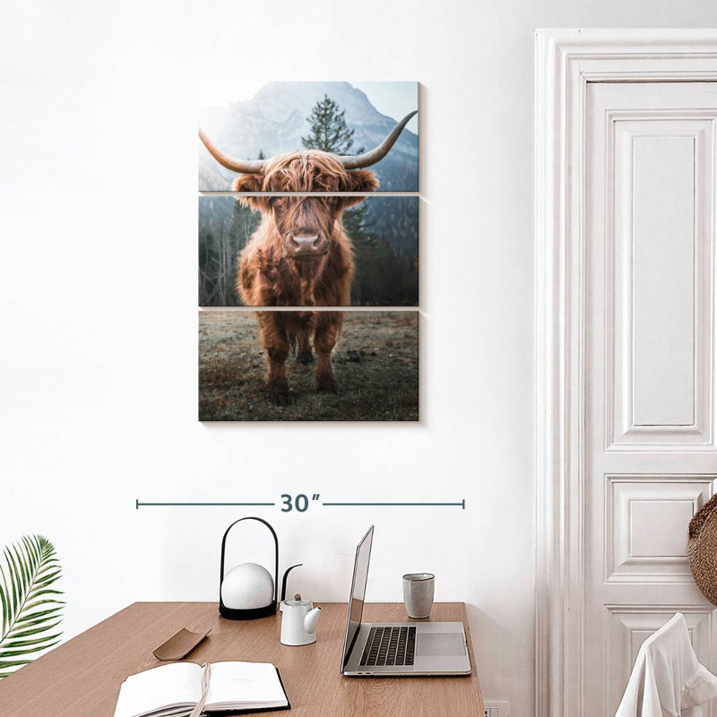 Brampt Dolomites Highland Cow, 32" H x 20" W