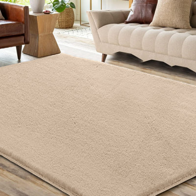 Raistlin Machine Woven Beige Rug