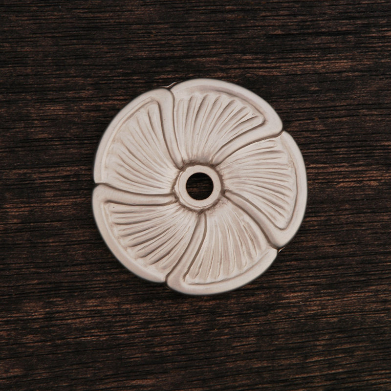 Plaque arrière à poignée marguerite série BP, Nickel satiné