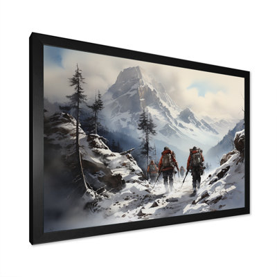 Randonnée en montagne en hiver