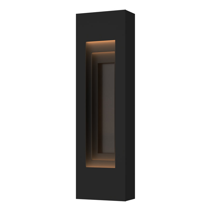 Procession Aluminum Outdoor Flush Mount, 27.5" H x 8" W x 3.9" D, Coastal Oil Rubbed Bronze, Coastal Black