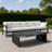 Kylis 150'' Wide Aluminum Patio Sofa with Cushions-61209832-61209829