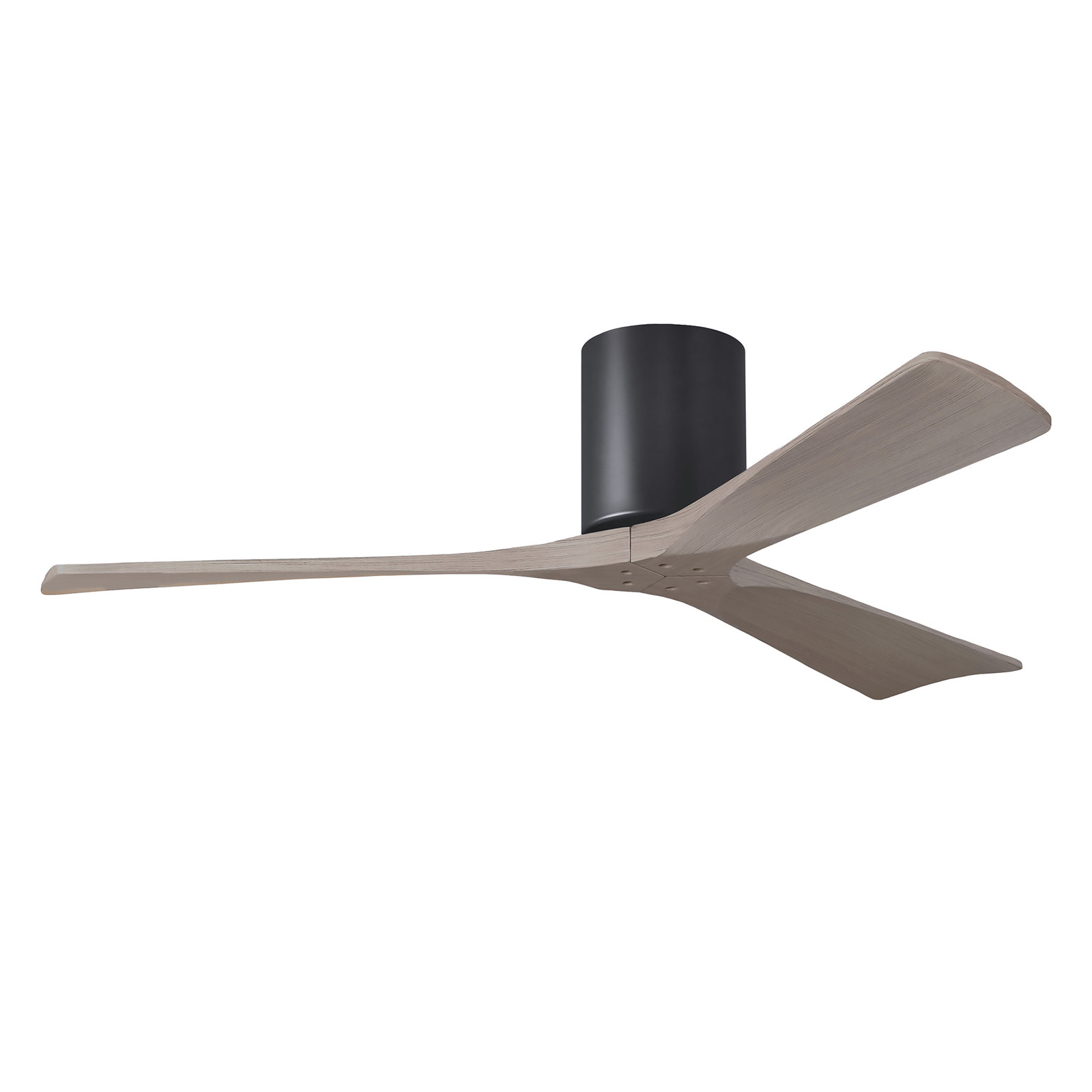 Olivier 3 Blade Ceiling Fan, Matte Black, Gray Ash Tone, 52"