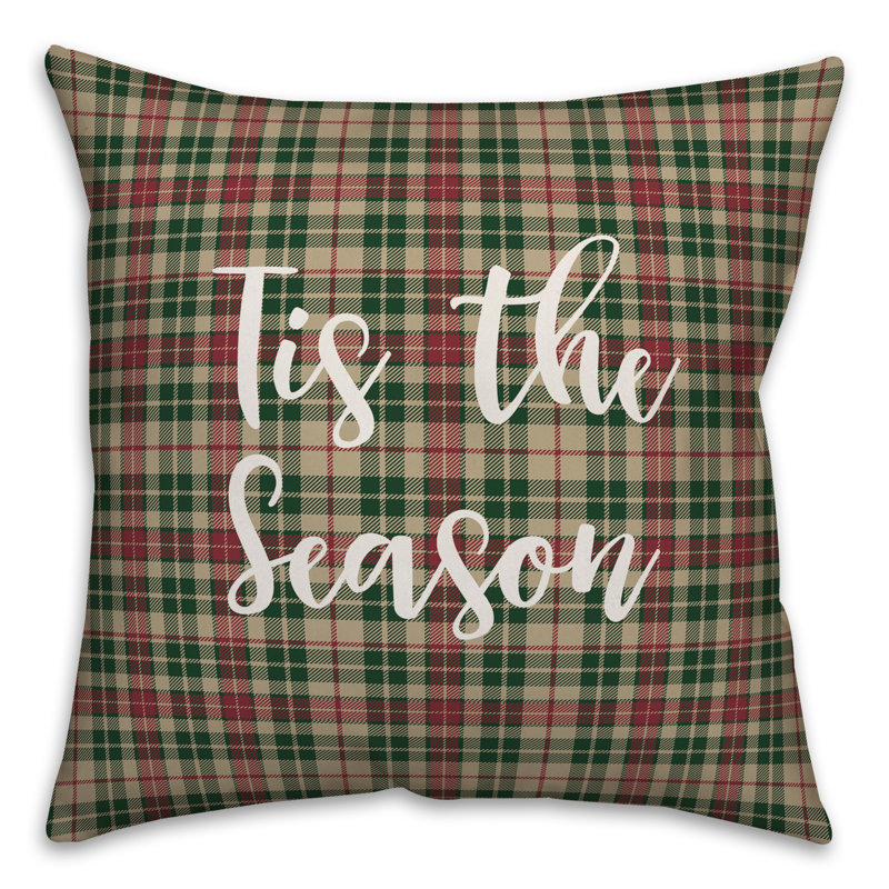  Coussin décoratif Tis the Season in Tartan, Coussin décoratif