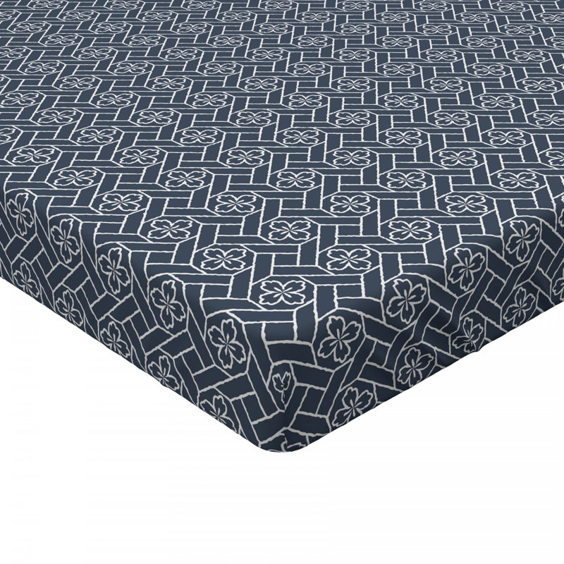 Microfiber Geometric Fitted Sheet, Full Fitted Sheet