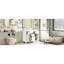 Meuble-lavabo moderne avec lavabo en céramique, armoire à cadre en bois massif 36 po, 4 tiroirs et 2 portes, blanc, évier avec rangement élégant-1542181279
