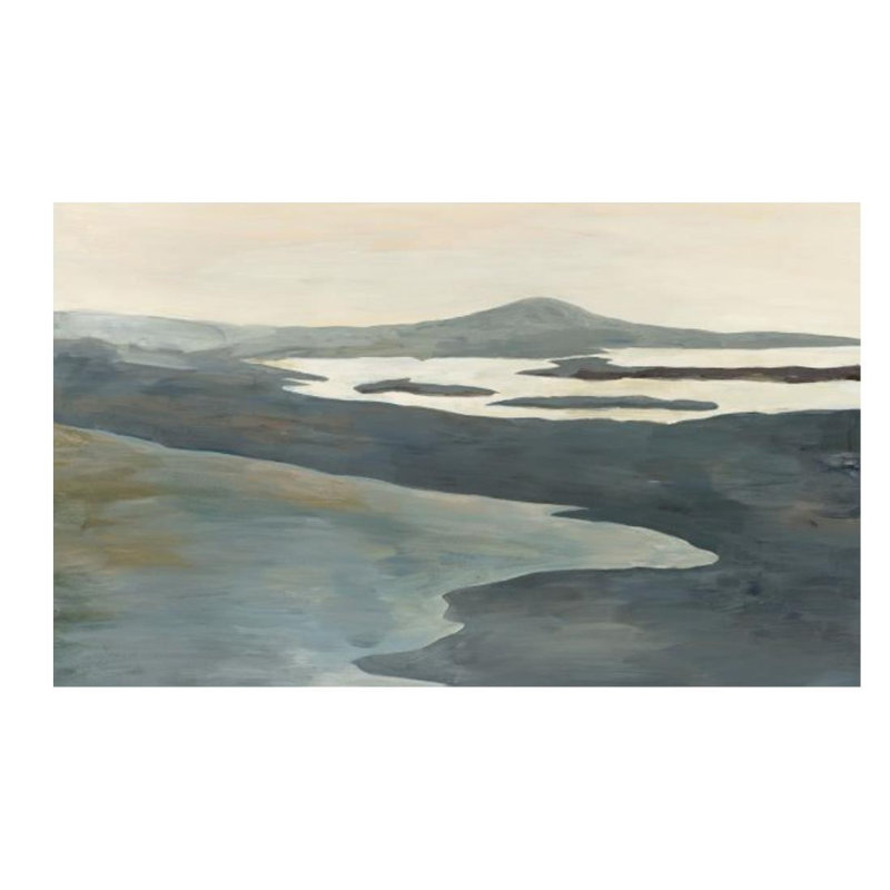 Silence Dawn Painting by Sara Brown, Glass Coat, 24" H x 40" W x 1.5" D