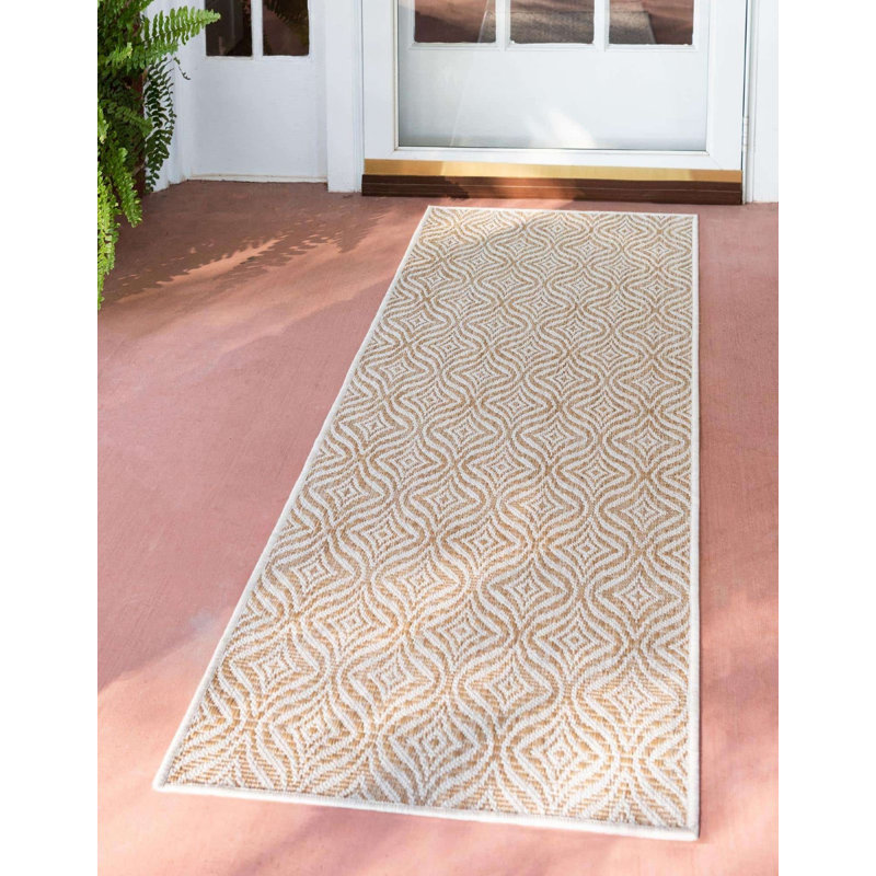Tapis d'extérieur Preen couleur beige, Tapis de couloir 2 pi x 6 pi