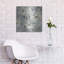 Art mural en métal luxueux «Flowers On Grey 2» par Silvia Vassileva, 24 po x 24 po