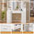 Camyla Makeup Vanity Table with LED Lighted Mirror, Power Outlet, Drawers,Shelves,5 Jewelry Hooks-306265237-276616923