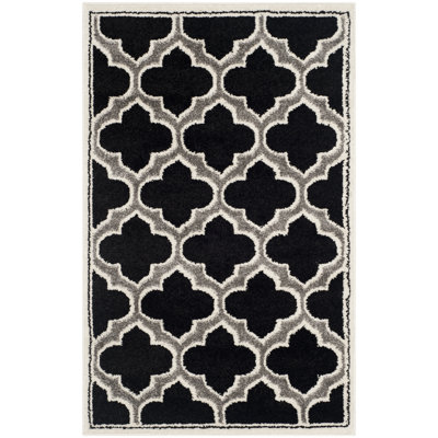 Ammundsen Geometric Anthracite/Ivory Area Rug