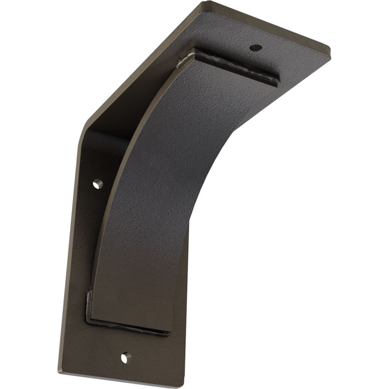 Morris Steel Bracket, Hammered Dark Bronze, 6" H x 3" W x 6" D
