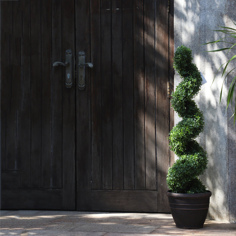 Ensemble de 2 buis artificiels en pot, 43''