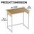 Compact Minimalist Writing Desk–Sturdy Metal Frame Computer Table for Small Spaces,Bedroom,Home Office-375675600-375675604