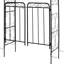 Arche de jardin en métal de 213 cm avec portail, treillis pour plantes grimpantes et décorations de mariage, version noire de qualité
