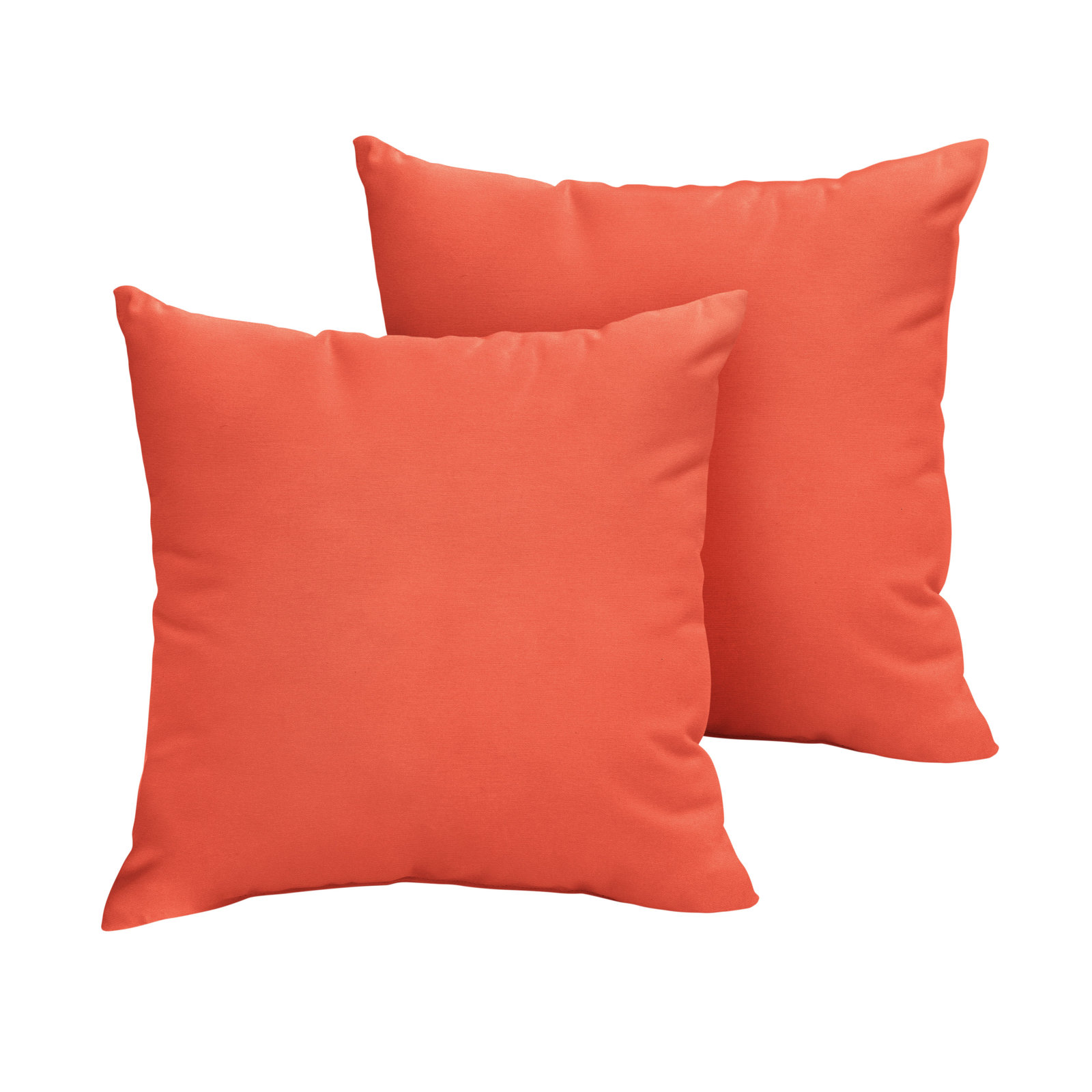 Ashish Sunbrella® Throw Pillow, Square 16", Sunbrella - Canvas Melon
