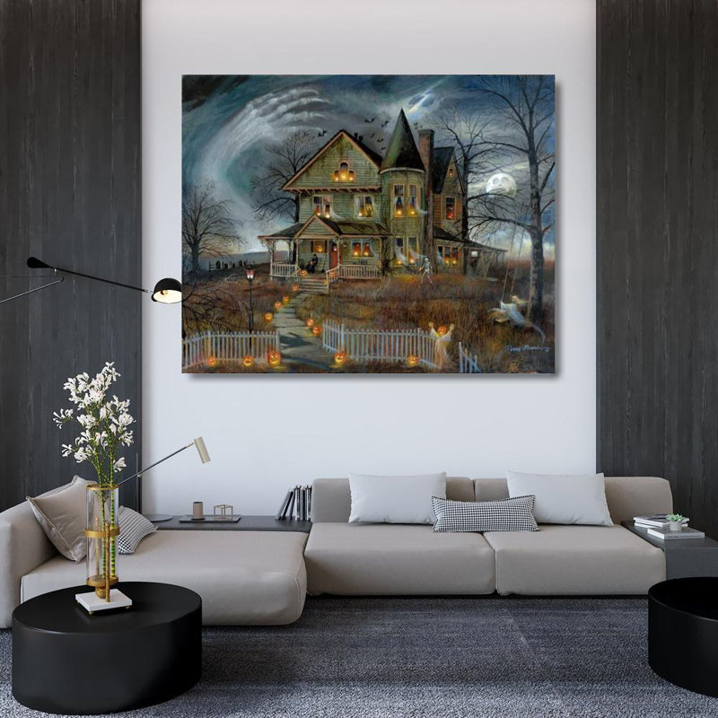 Art sur toile tendu Lark Manor ™, Manning, Ruane Gallery: Haunted House, H 36 po x l 44 po