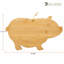 Planche à découper en forme de cochon en bambou Totally Bamboo