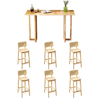 Solid wood household bar counter tables and chairs