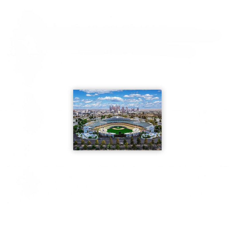 Dodger Stadium, impression sur toile 24 po x 20 po