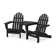 Classic Folding Adirondacks with Angled Connecting Table