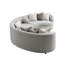 Canapé modulaire Ivria Boucle gris avec 9 coussins