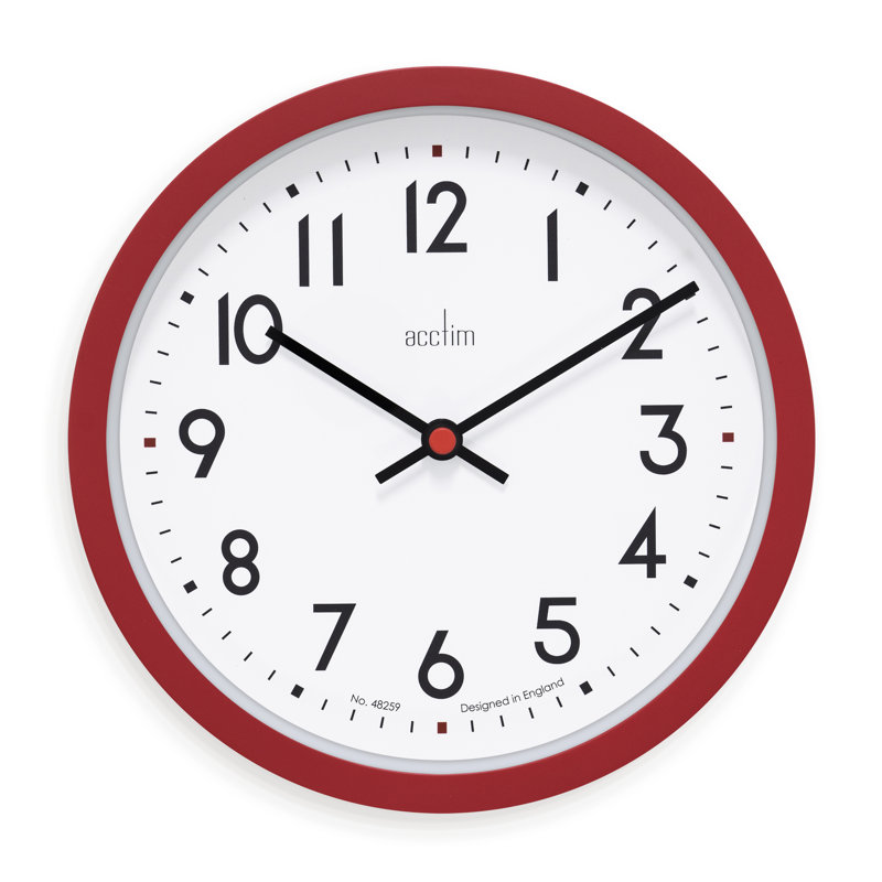 Acctim Small Kitchen Wall Clock Quartz Retro Style Clay 20cm