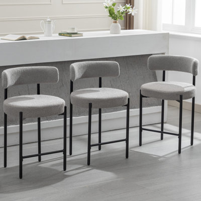 Tabouret de comptoir à dossier bas 24 po Najira