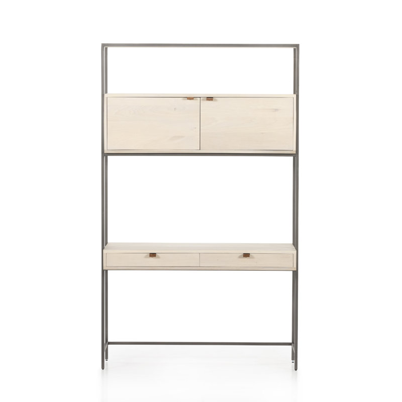 Trey Solid Wood Modular Writing Desk, Dove Poplar