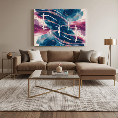 Art mural sur toile bleu