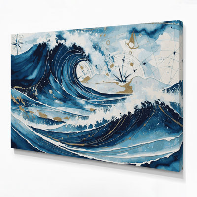 Art mural sur toile gris moderne Coastal