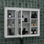 Armoire à pharmacie de 35 po x 27,5 po, rangement mural pour salle de bain avec miroir, unité moderne avec 6 tablettes ouvertes-1876423804