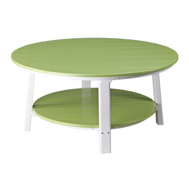 Table basse en plastique Orma, Blanc, Vert lime