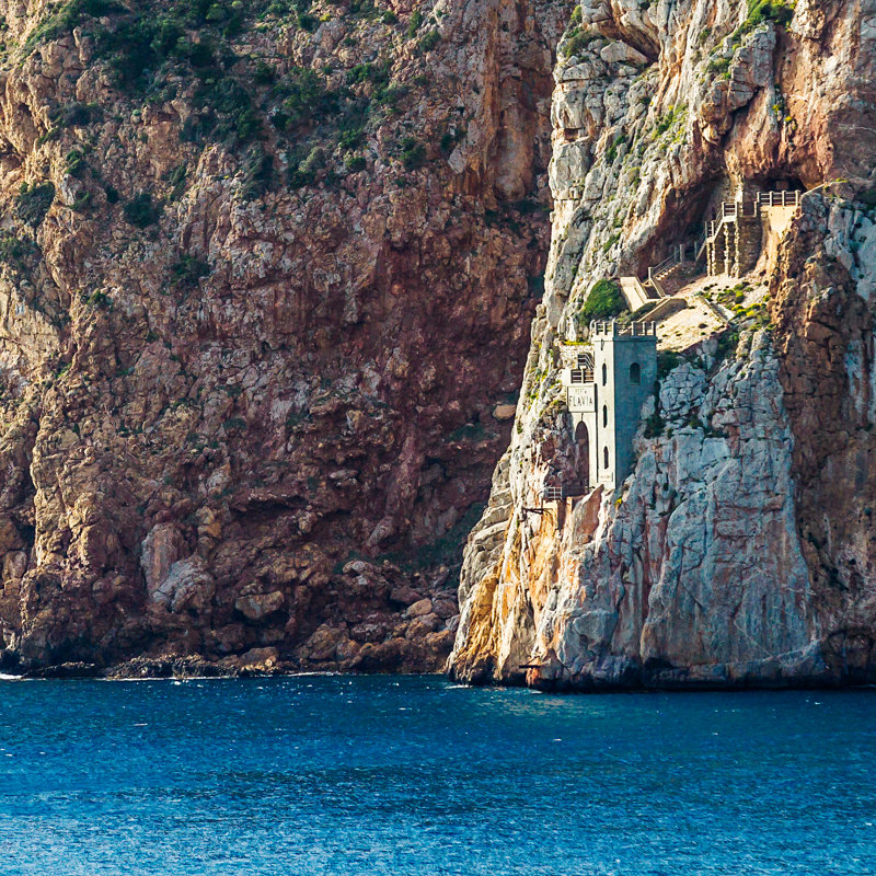 Porto Flavia, Sardinia by Marc_Osborne - Wrapped Canvas Print, 30cm H x 30cm W