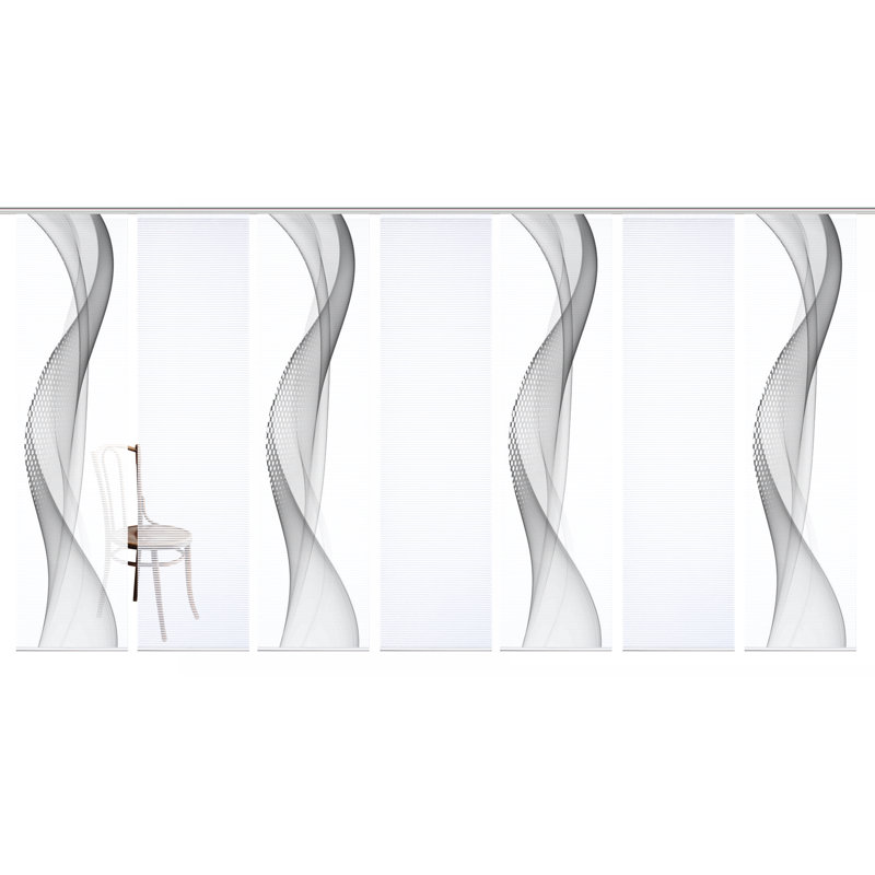 Semi Sheer Sliding Panel, in Grey
