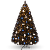 Kasir 72.05' Lighted Black Spruce Christmas Tree