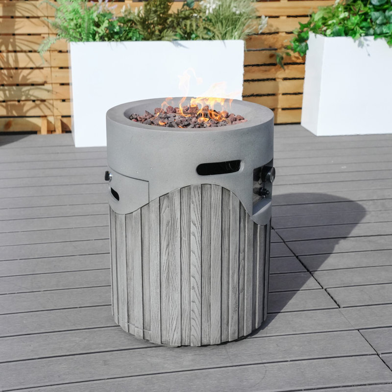 Carterville Round Magnesium Oxide Propane Smokeless Fire Pit
