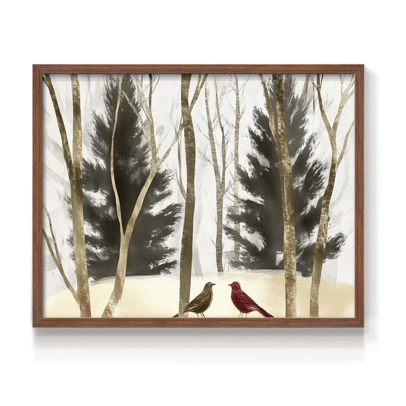 Chirstmas Art-CDLXIX -Framed Print - Restickable, H 16 po x l 20 po, Noyer