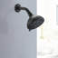 Pommeau de douche noir mat 4,72 po - Haute pression, 6 modes, protection anti-obstruction, débit d'eau de 1,8 gal/min en cas d'obstruction réglable, antirouille.