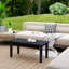 Table basse extérieure en PEHD, table basse rectangulaire toutes saisons, table extérieure en plastique avec plateau à lattes pour jardin, balcon, cour, gris-324627270