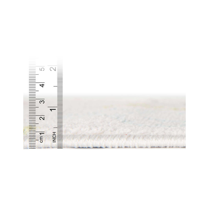 Whimsy Machine Woven Polypropylene Plastic Rug, Rectangle 7'10" x 10'