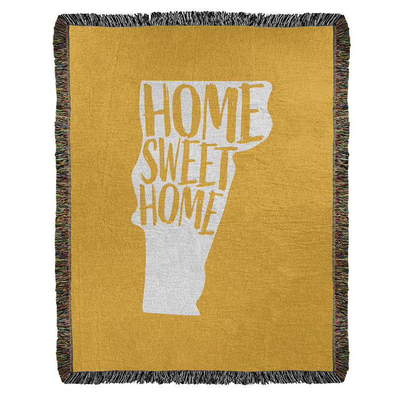 Jeté en coton tissé vermont doux, l 37 po x L 52 po, Jaune