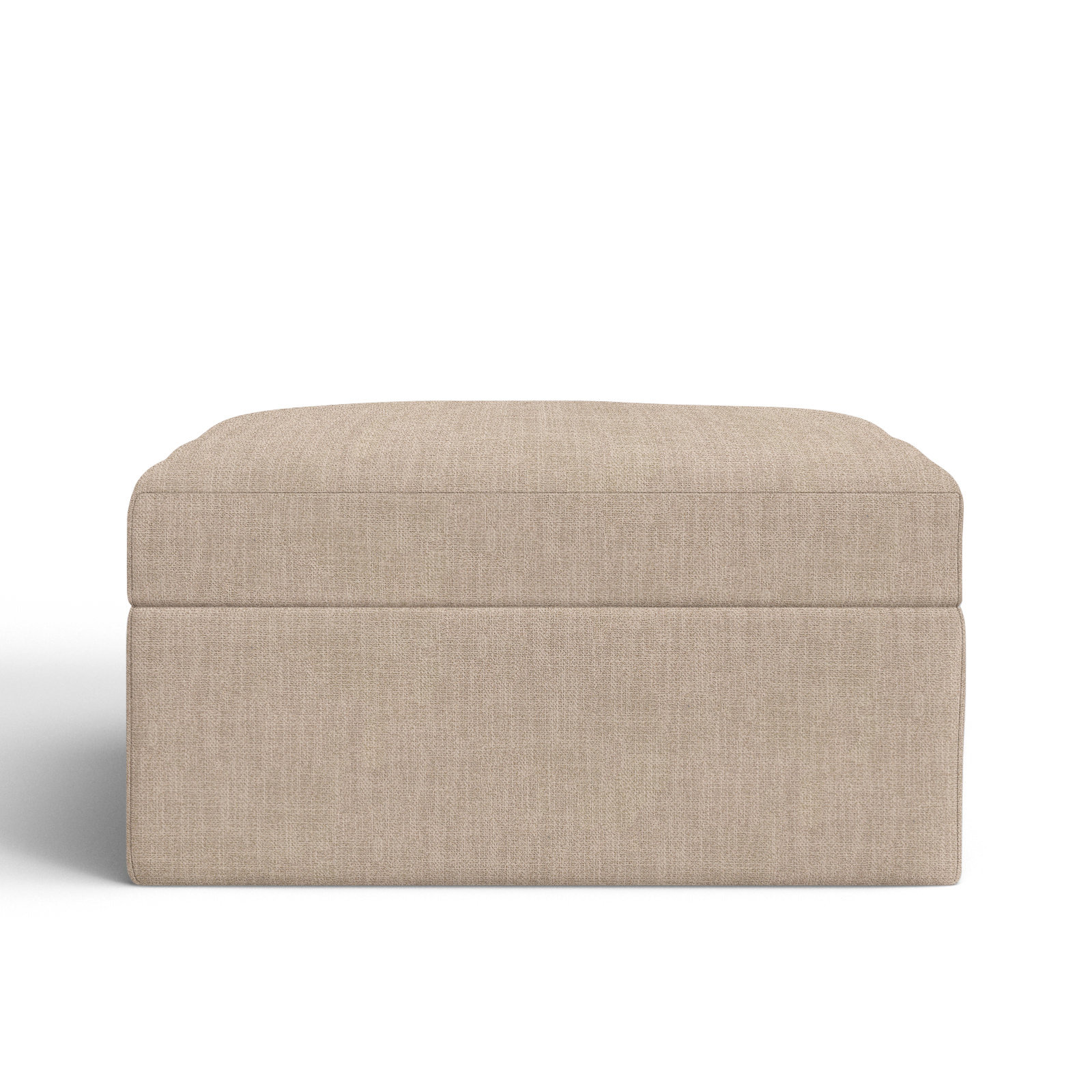 Hartig 38" Ottoman, Conversation Linen Basketweave
