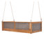 Lit double en bois massif d'extérieur classique en bois massif, cadre de balançoire en rotin de jardin avec longues cordes pour la piscine, la cour arrière, Teck-129577758