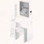 Petit meuble-lavabo avec armoire de chevet et centrale électrique intégrée-2075441023