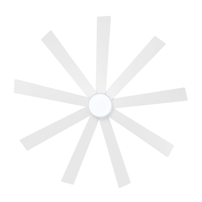 Veun 9-Blades Ceiling Fan with Led Light and Remote, 84" Wide, White