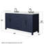 Beckett 66" Freestanding Double Bathroom Vanity with Quartz Top-1798370804-1798370808-1798370810