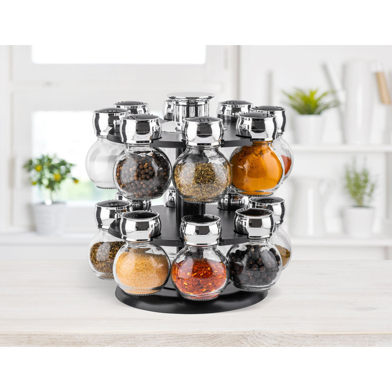 Freestanding Spice Jar & Rack Set
